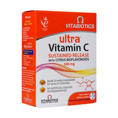 ویتامین C - Vitabiotics Ultra Vitamin C 500 mg 60 Tablets