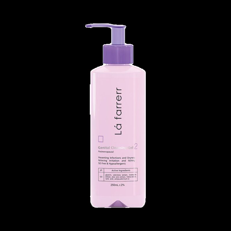 ژل بهداشتی بانوان - Lafarrerr Genital Cleansing Gel 2 Postmenopausal 250 ml