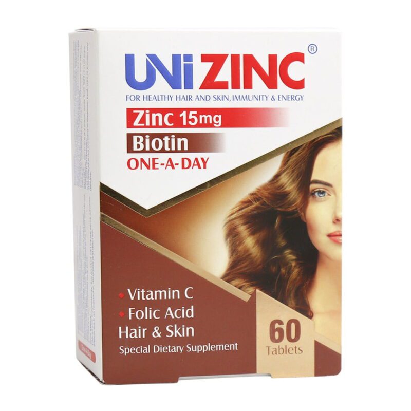 زینک - Abian Darou - Uni Zinc Tablets 60 Tabs