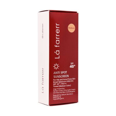 کرم ضد آفتاب - La Farrerr Anti Spot Sunscreen Cream for Oily and Acne Prone Skin SPF40 40 ml