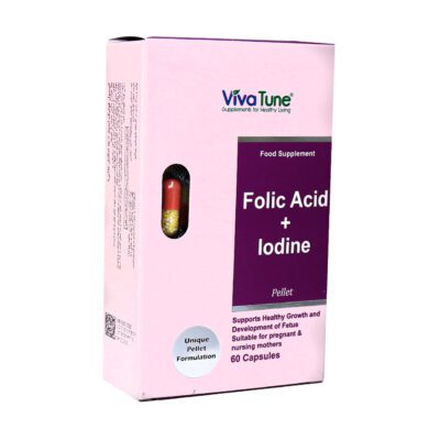 فولیک اسید - Viva Tune Folic Acid and Lodine 60 Tablets