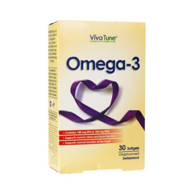امگا ٣ و روغن ماهی - Viva Tune Omega3 softgels 30 capsules