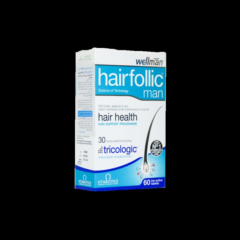 مولتی ویتامین - Vitabiotics Hairfollic Man 60 Tabs