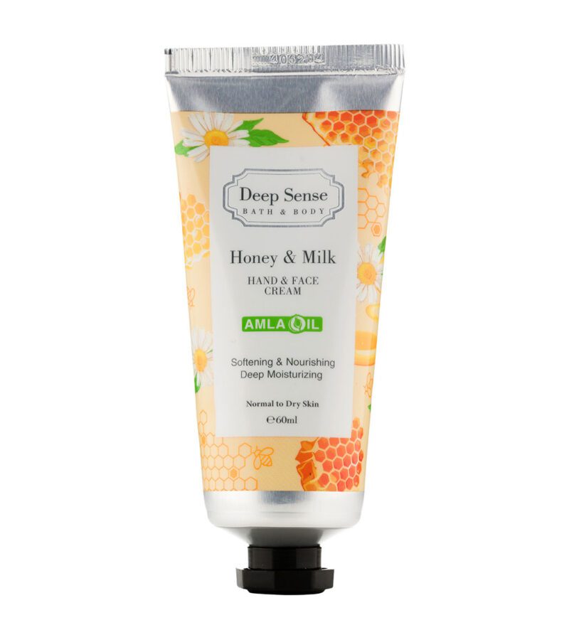 مرطوب کننده و آبرسان - Deep Sense Honey And Milk Hand And Face Cream 60ml