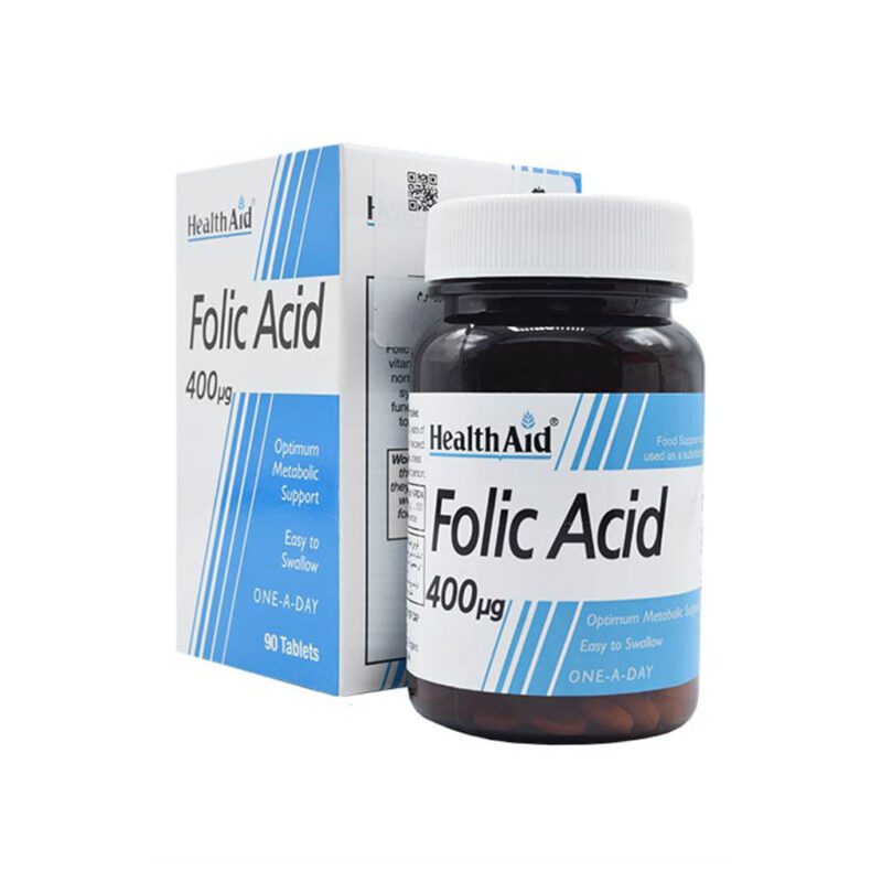 فولیک اسید - Health Aid Folic Acid 400 µg 90 Tabs