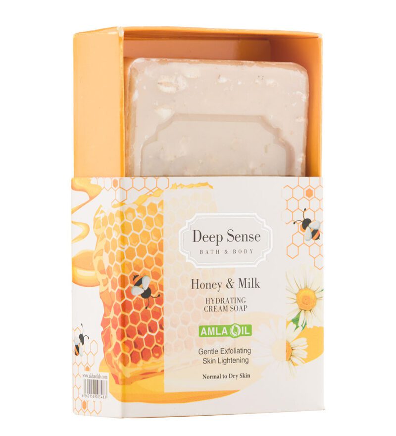 صابون و پن - Deep Sense Honey And Milk Hydrating Cream Soap 75g