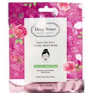 ماسک صورت - Deep Sense Organic Rose Water Facial Sheet Mask