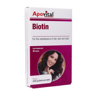 بیوتین - Apovital Biotin 2500 mcg 30 Tabs