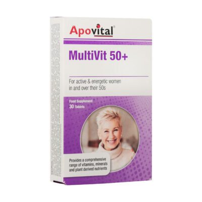 مولتی ویتامین - Apovital Multivit Up 50 Years 30 Tabs