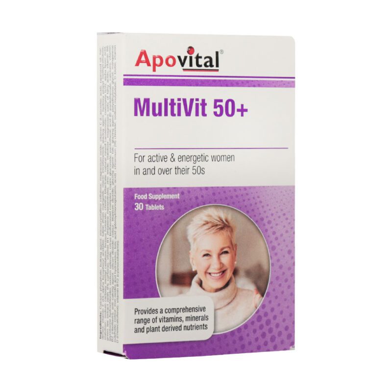 مولتی ویتامین - Apovital Multivit Up 50 Years 30 Tabs