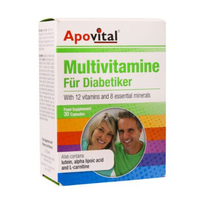مولتی ویتامین - Apovital Multivitamine For Diabetics 30 Caps