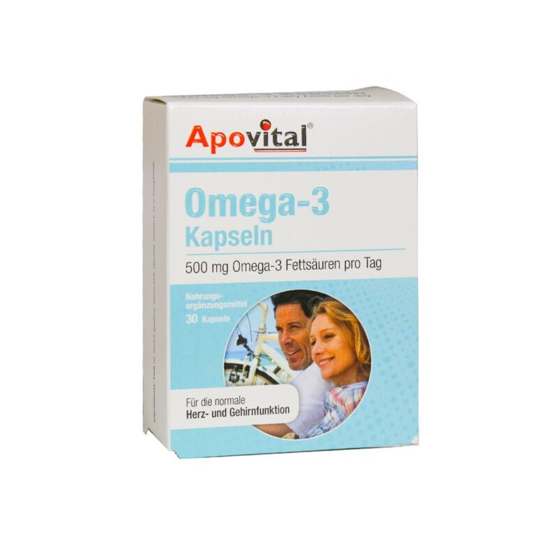 امگا ٣ و روغن ماهی - Apovital Omega-3 500 Mg 30 Caps