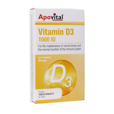 ویتامین D - Apovital Vitamin D3 1000IU 30 Tabs