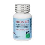 بیوتین - Bronson Mega Bit Biotin 10000 mcg 30 Capsules
