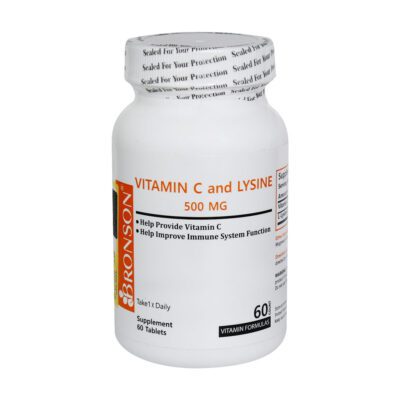 ویتامین C - Bronson Vitamin C and Lysin 500 Mg 60 Tablets