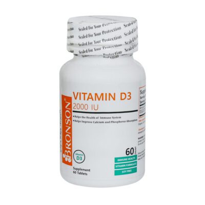 ویتامین D - Bronson Vitamin D3 2000 IU 60 Tablets