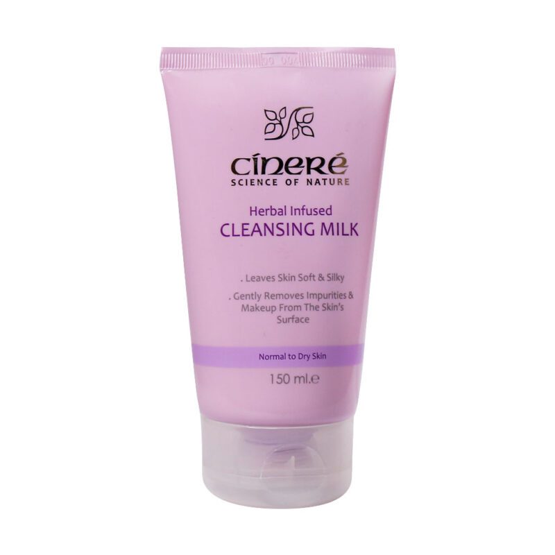 ژل و فوم پوست - Cinere Herbal Infused Cleansing Milk Lotion For Normal and Dry Skins 150 ml