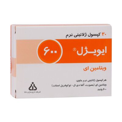 ویتامین E - Dana Pharma E-vigel 600 30 Soft Gelatin Capsules