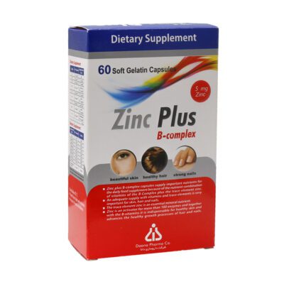 مکمل پوست مو و ناخن - Dana Zinc Plus 5 mg B-complex 60 Caps