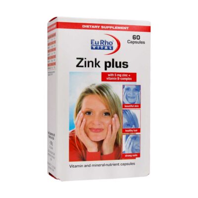 زینک - EuRho Vital Zink Plus 5mg 60 Caps