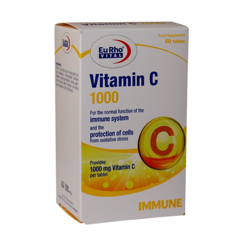 ویتامین C - Eurho Vital Vitamin C 1000 mg 60 Tablets
