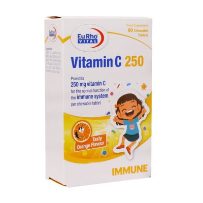 ویتامین C - Eurho Vital Vitamin C 250 mg 60 Chewable Tabs