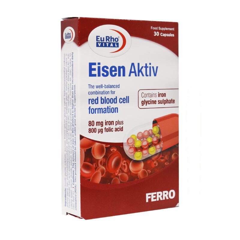 آهن - Eurhovital Eisen Aktiv 30 Capsules