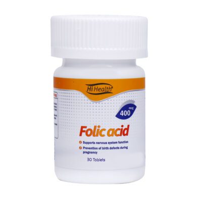 فولیک اسید - HI Health Folic Acis 400 mcg 30 Tabs