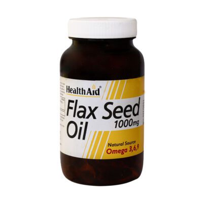 امگا ٣ و روغن ماهی - Health Aid Flax Seed Oil 1000 mg 60 Softgel