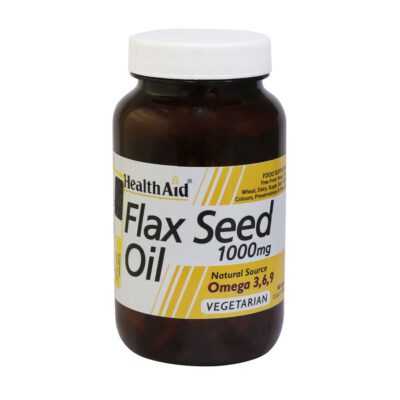 امگا ٣ و روغن ماهی - Health Aid Flax Seed Oil for vegetarian 60 Softgel
