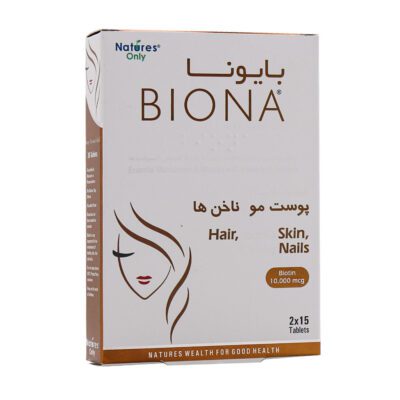 مکمل پوست مو و ناخن - Natures Only Biona 30 Tablets