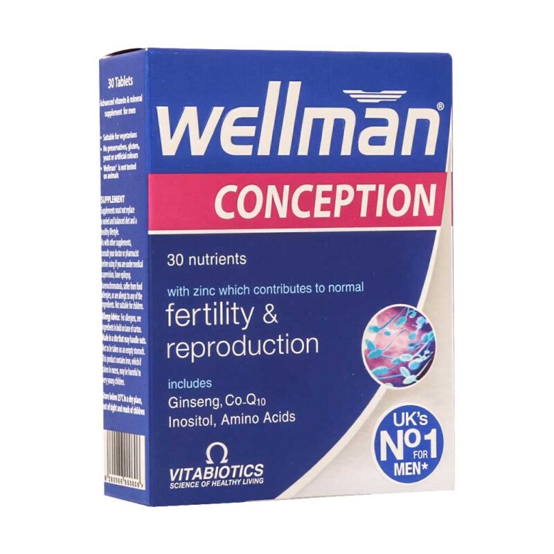 تقویت باروری آقایان - Vitabiotics Wellman Conception 30 Tabs