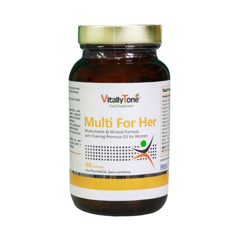 مولتی ویتامین - Vitally Tone Multi For Her 60 Caps