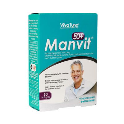 مولتی ویتامین - Viva Tune Manvit 50+ 30 Softgels
