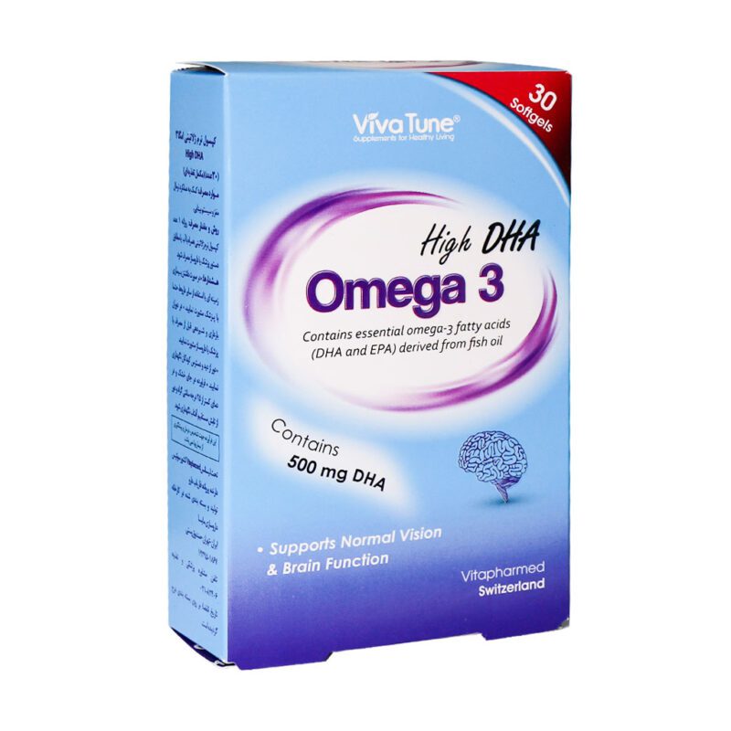 امگا ٣ و روغن ماهی - Viva Tune Omega 3 High DHA 30 Softgels