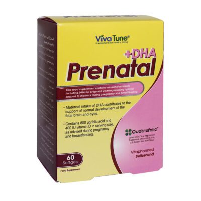 بارداری و شیردهی - Viva Tune Prenatal Plus DHA 60 Softgels