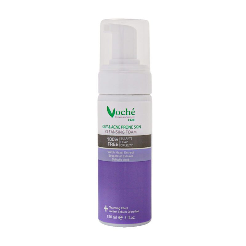ژل و فوم پوست - Voche Oily and Acne Prone Skin Cleansing Foam 150 ml