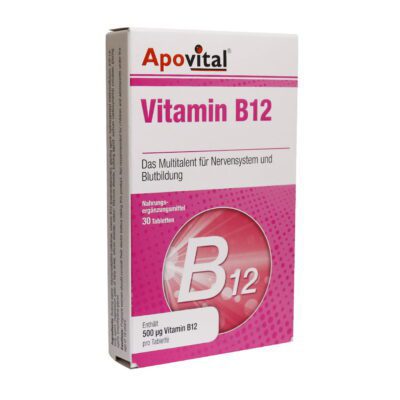 ویتامین B12 - Apovital Vitamin B12 500 30 Tablets
