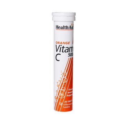 ویتامین C - health aid vitamin C 500mg 20 Effervescent Tablets